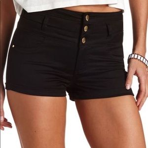 Black high waisted shorts